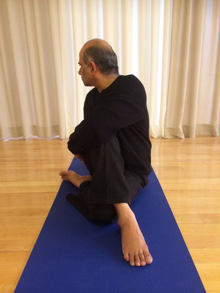 Mr. Vinod Sharma Hong Kong showing Yoga Pose 6