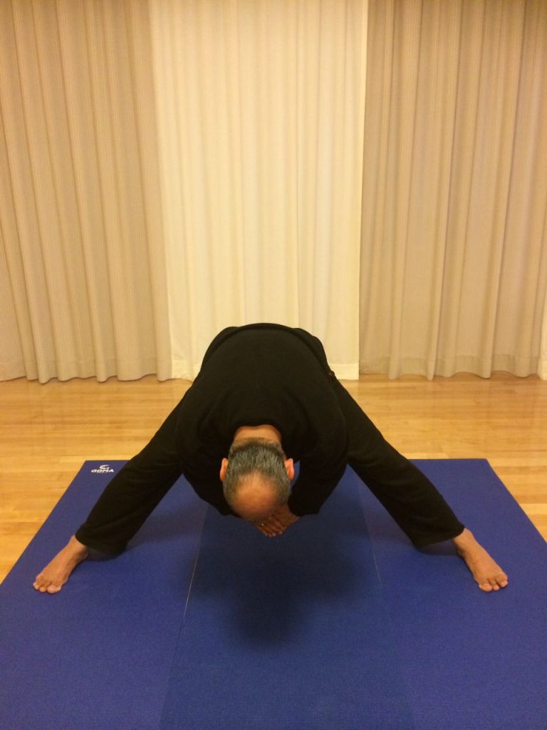 Mr. Vinod Sharma Hong Kong showing Yoga Pose